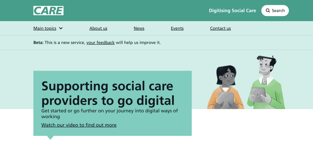 Image: Digitising Social Care Website - great example showing the benefits of animated videos.